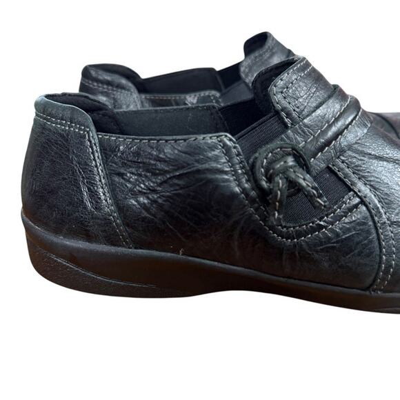 Clarks Sheryn Madi Black Leather Slip On Loafers Flats Comfort Shoes Womens 8.5 - Picture 12 of 16